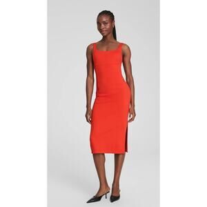 SPANX Ponte Midi Tank Dress - Poppy - Size Large (New(